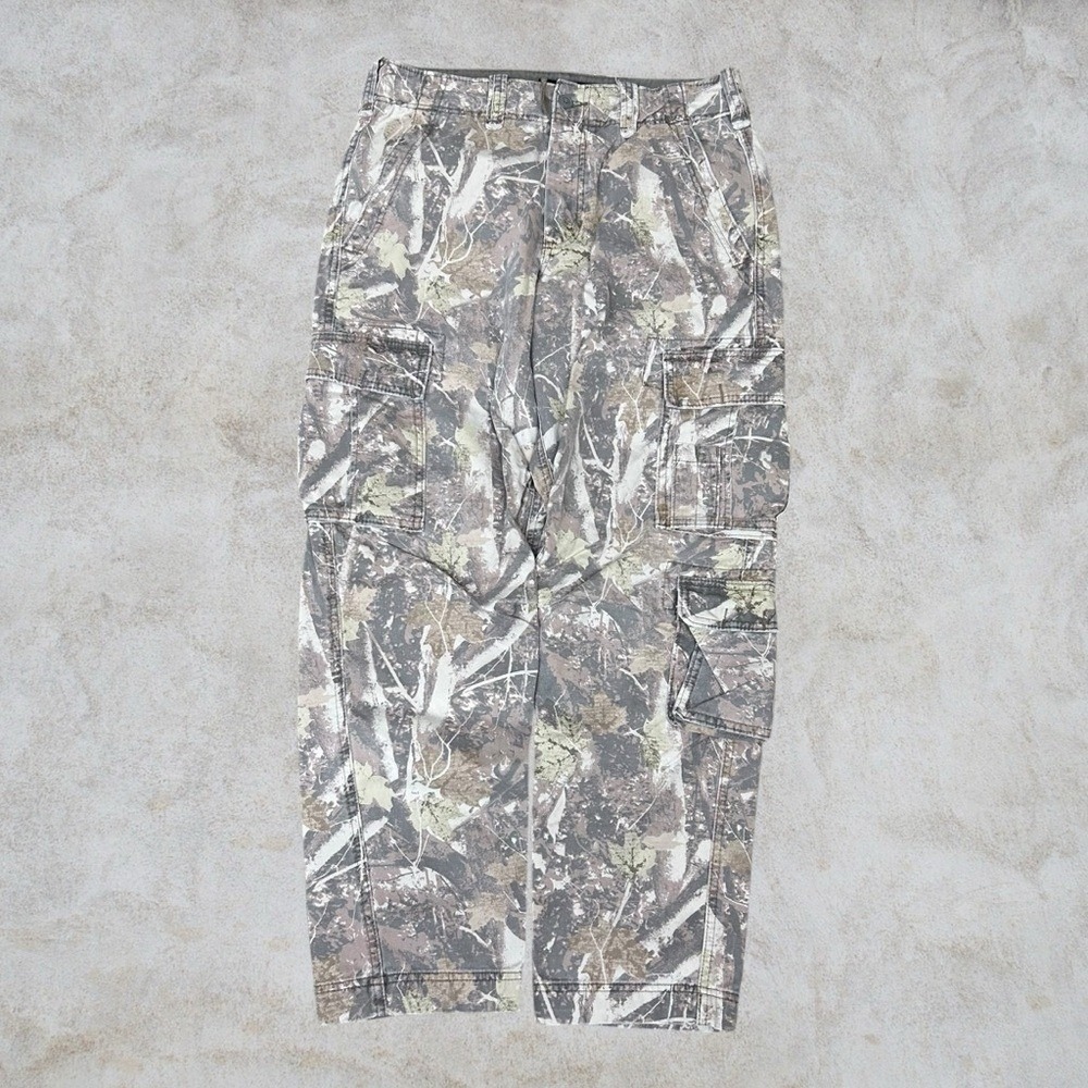 Abercrombie & Fitch Cargo Pants Mens 31x32 Green Camouflage Y2K Paratrooper VTG